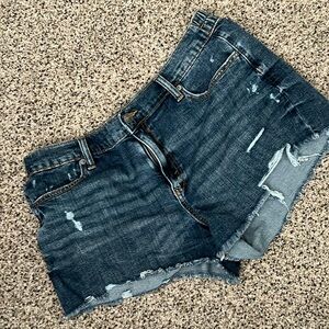 Aerie Dark Blue Jean Shorts